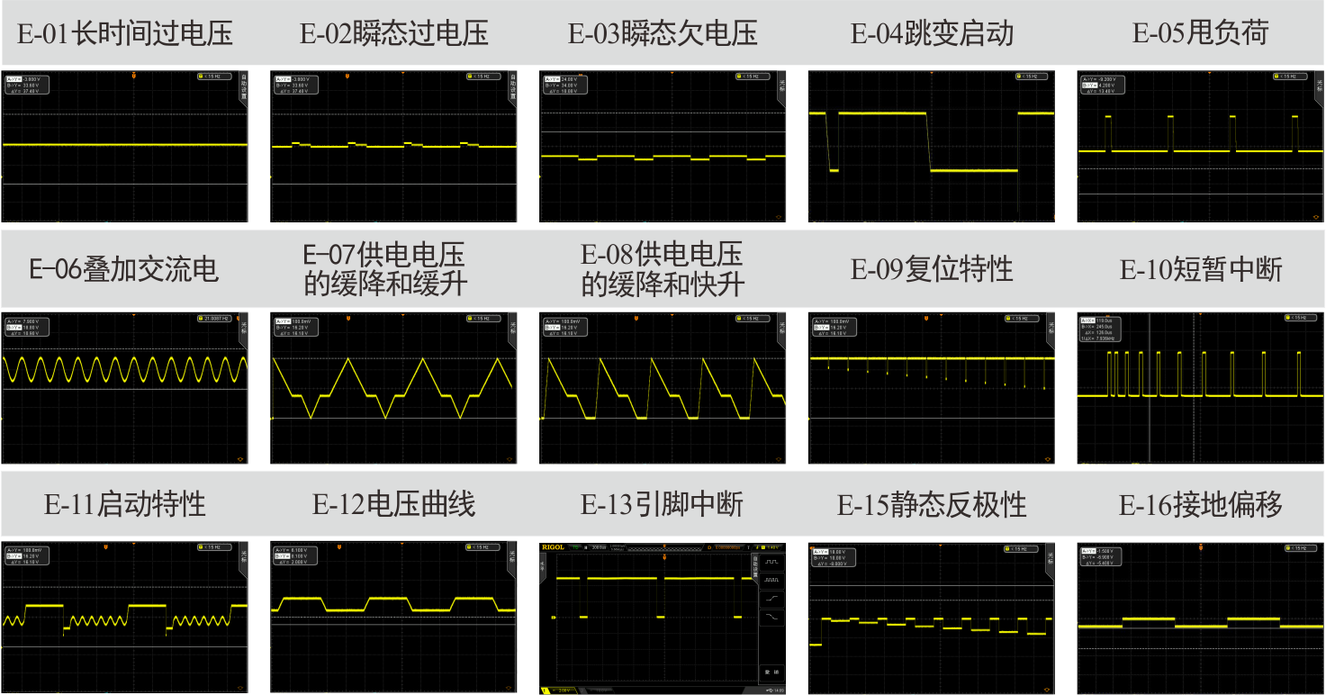 汽車電氣性能系統(tǒng)波形